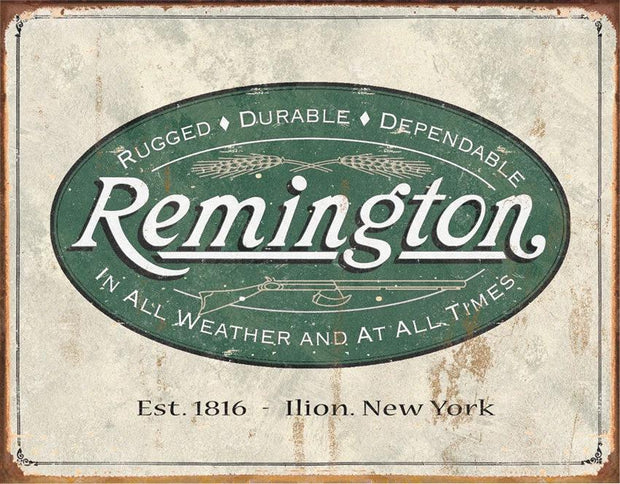 Tin Signs Remington Weathered Logo 1413 by Tin Signs