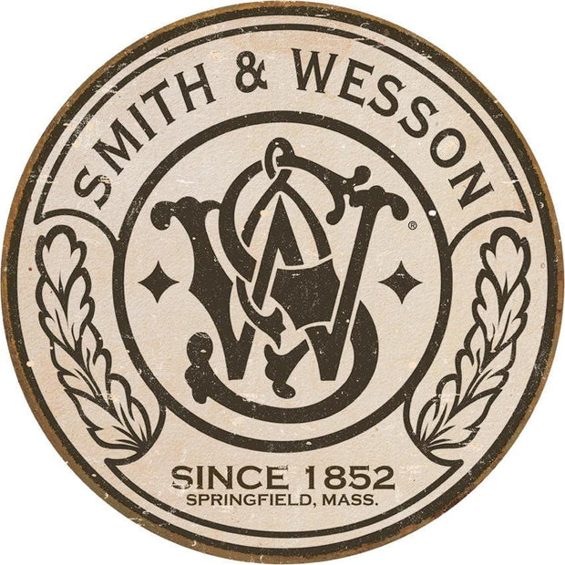 Tin Signs S&W Round Logo 1608 by Tin Signs