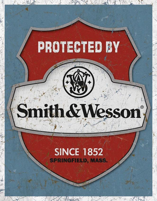 Tin Signs Protected By S&W 1682 by Tin Signs