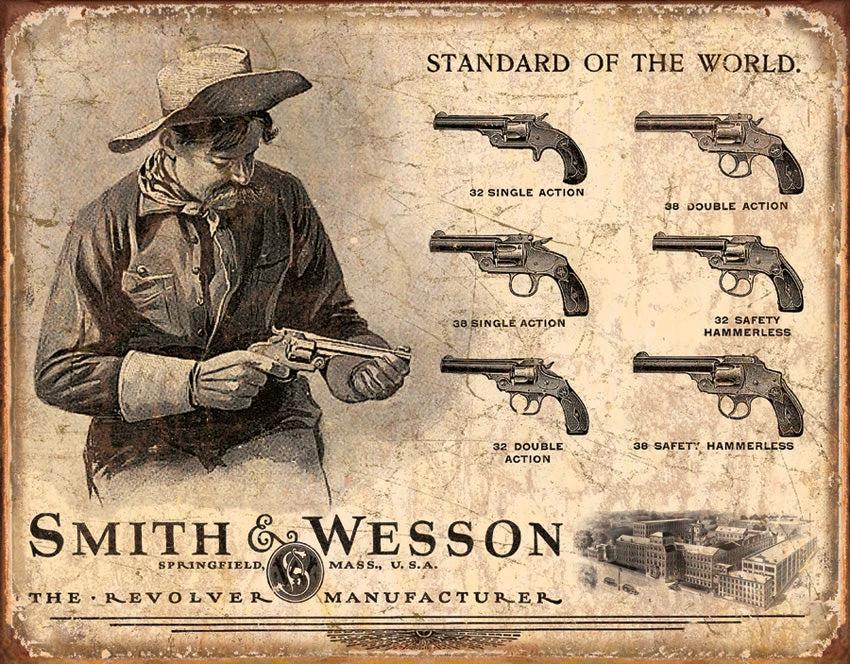 Tin Signs S&W Revolvers 1743 by Tin Signs