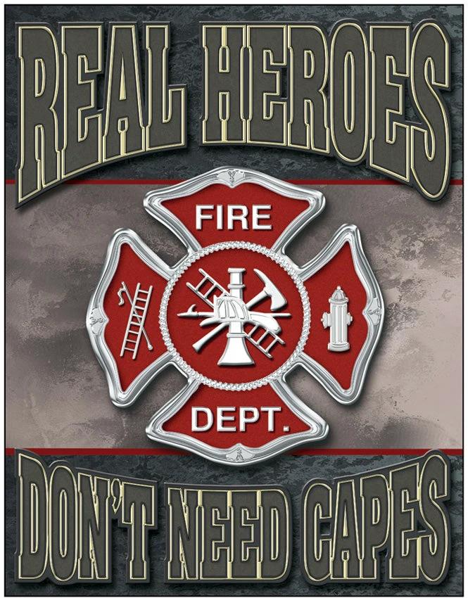 Tin Signs Real Heroes - Firemen 1778 by Tin Signs