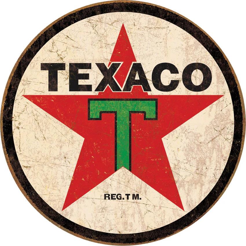 Tin Signs Texaco Round 1798 by Tin Signs