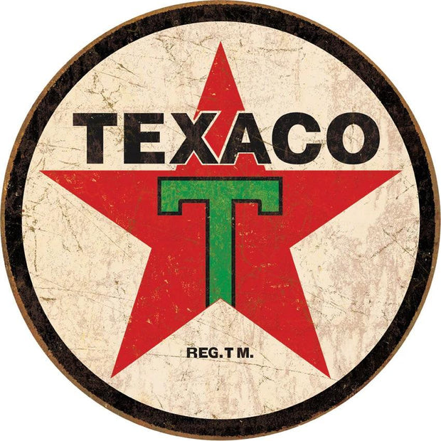 Tin Signs Texaco Round 1798 by Tin Signs
