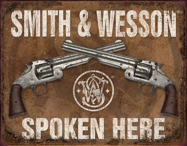 Tin Signs S&W Spoken Here 1849 by Tin Signs