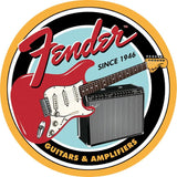 Tin Signs Fender Round 1858 by Tin Signs