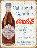 Tin Signs Coke Call For The Genuine 1918 by Tin Signs