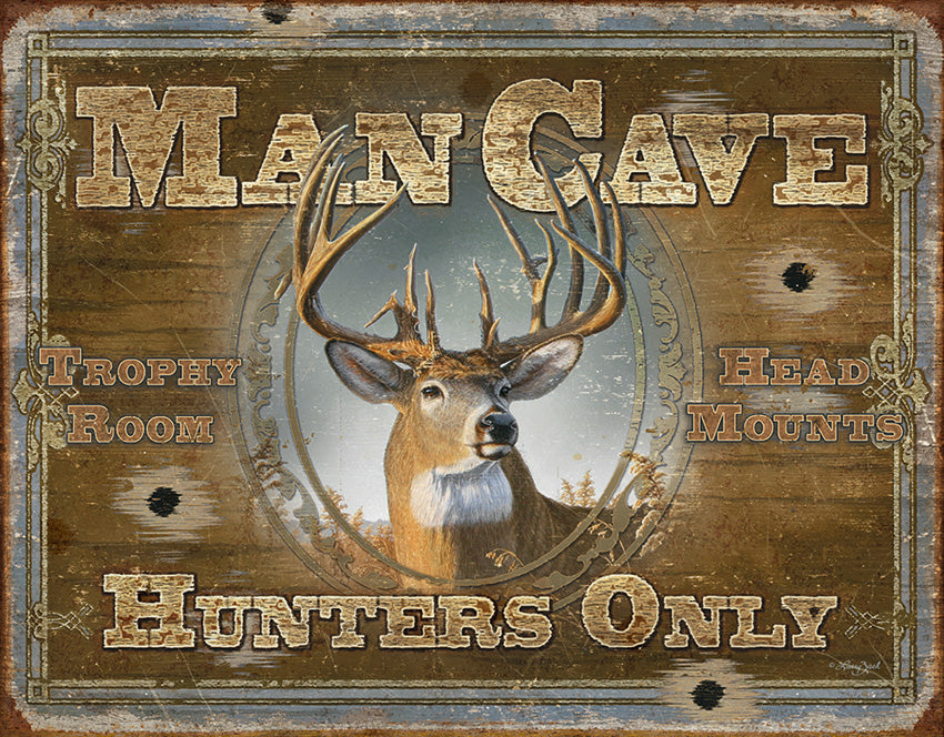 Tin Signs Man Cave- Hunters Only 1935