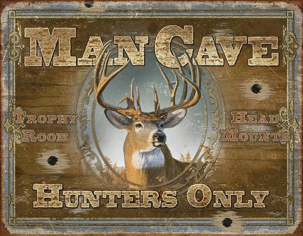 Tin Signs Man Cave- Hunters Only 1935 by Tin Signs