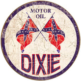 Tin Signs Dixie Motor Oil 1954