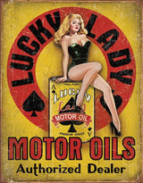 Tin Signs Lucky Lady Motor Oils 1998 by Tin Signs