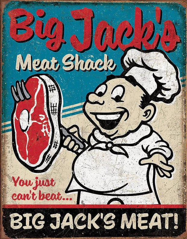 Tin Signs Big Jacks Meats Sign 2122 by Tin Signs