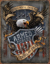 Tin Signs Armed Forces Since 1775 2149 by Tin Signs