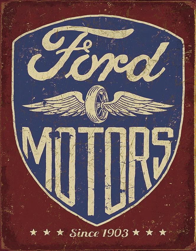 Tin Signs Ford Motors Since 1903 2205 by Tin Signs