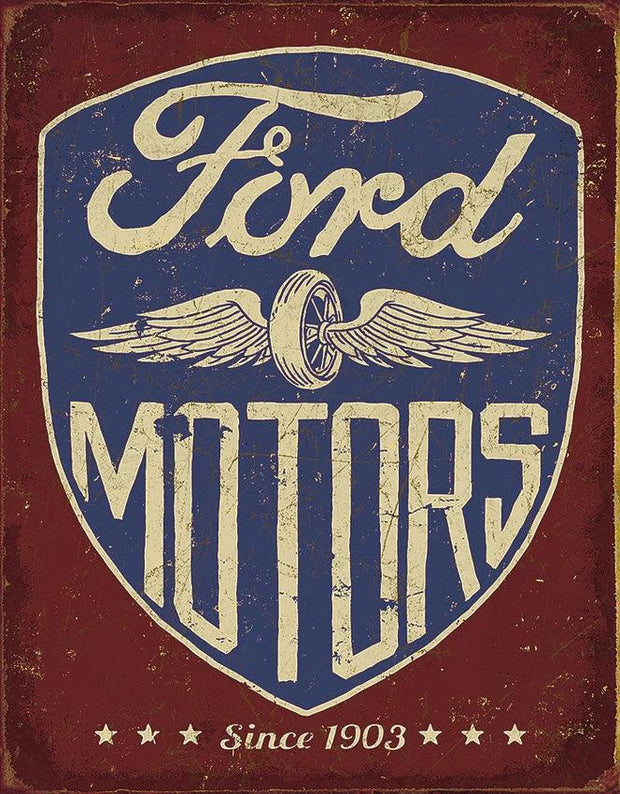 Tin Signs Ford Motors Since 1903 2205 by Tin Signs