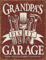 Tin Signs Grandpas Garage Sign 2264 by Tin Signs