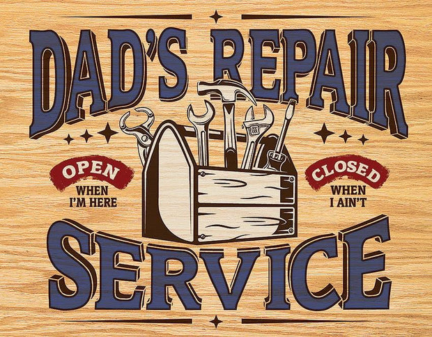 Tin Signs Dad's Repair Service Sign 2268 by Tin Signs