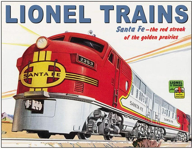 Tin Signs Lionel Santa Fe Sign 2284 by Tin Signs
