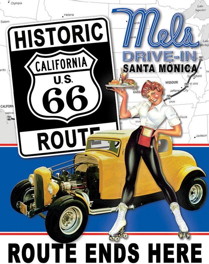 Tin Signs Mels Diner Route 66 Sign 2289 by Tin Signs