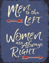 Tin Signs Men To The Left Sign 2342 by Tin Signs