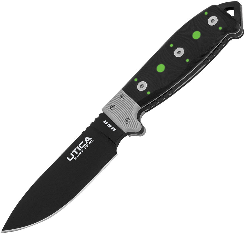 Utica Stealth IV Fixed Blade Black 11-UTKS4K