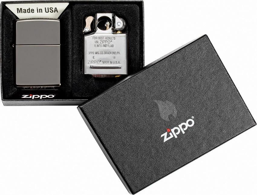 Zippo 07658 Lighter and Pipe Insert Combo – Black Ice by Zippo