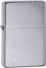 Brushed Chrome Vintage Zippo Lighter with Slashes by Zippo