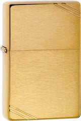Brushed Brass Vintage Zippo Lighter with Slashes – Classic Design, Reliable Performance by Zippo
