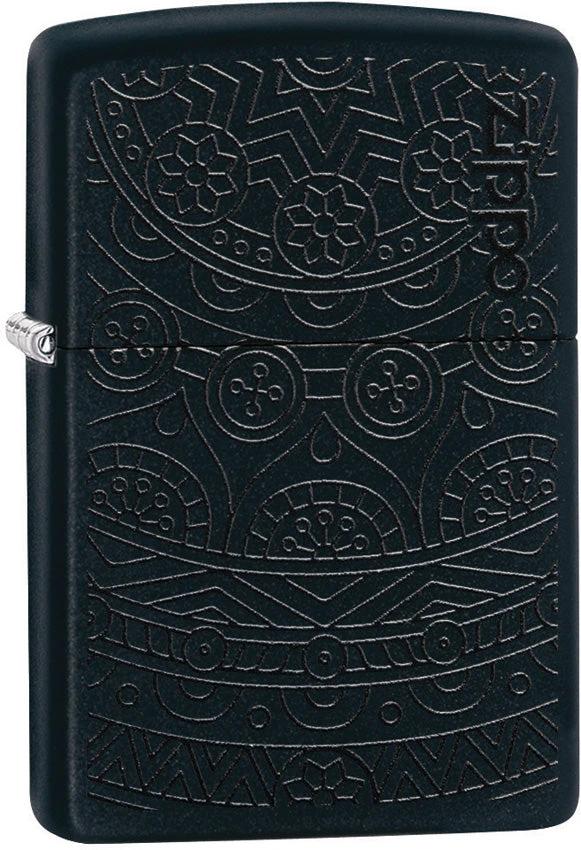 Tone on Tone Design Black Matte Zippo® Lighter by Zippo