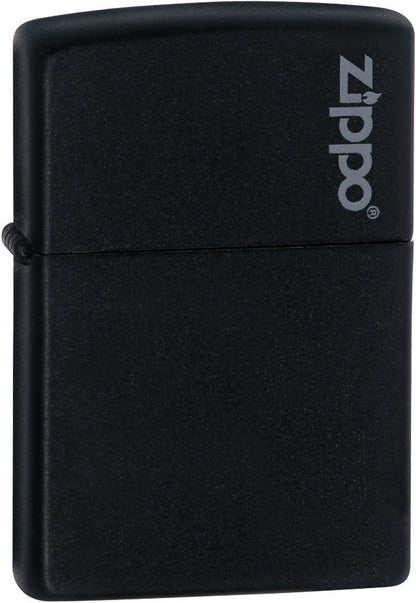 Classic Black Matte Zippo® Logo Lighter