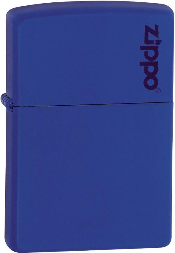 Classic Royal Blue Matte Zippo® Logo Lighter by Zippo