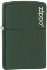 Classic Green Matte Zippo® Logo Lighter by Zippo