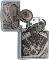 Harley-Davidson® Motorblock Emblem Street Chrome™ Lighter by Zippo