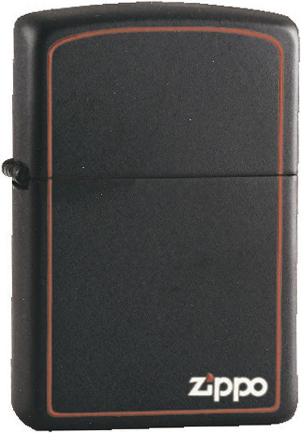 Classic Black & Red Zippo® Logo Lighter by Zippo