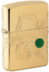 Zippo Armor® Fleur-de-Lis Lighter – High Polish Gold Plate by Zippo