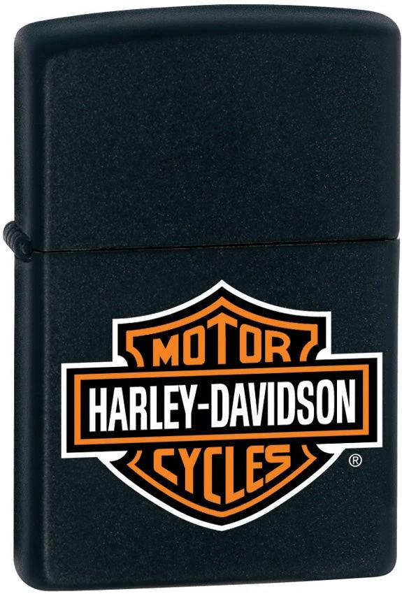 Zippo Harley-Davidson® Classic Logo Lighter – Black Matte by Zippo