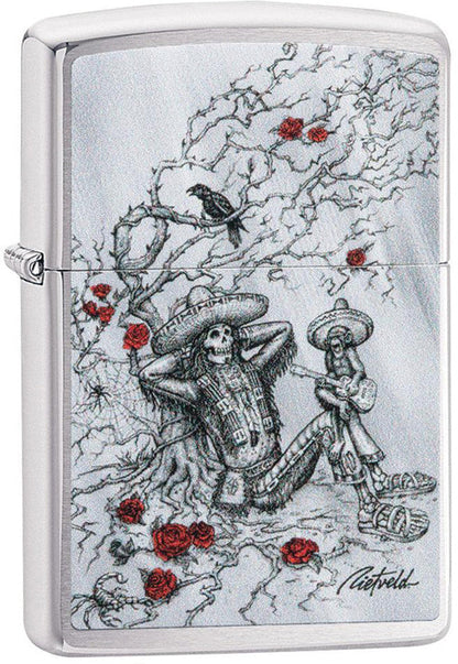 Zippo Rietveld Relaxing Skeleton Lighter – Brushed Chrome