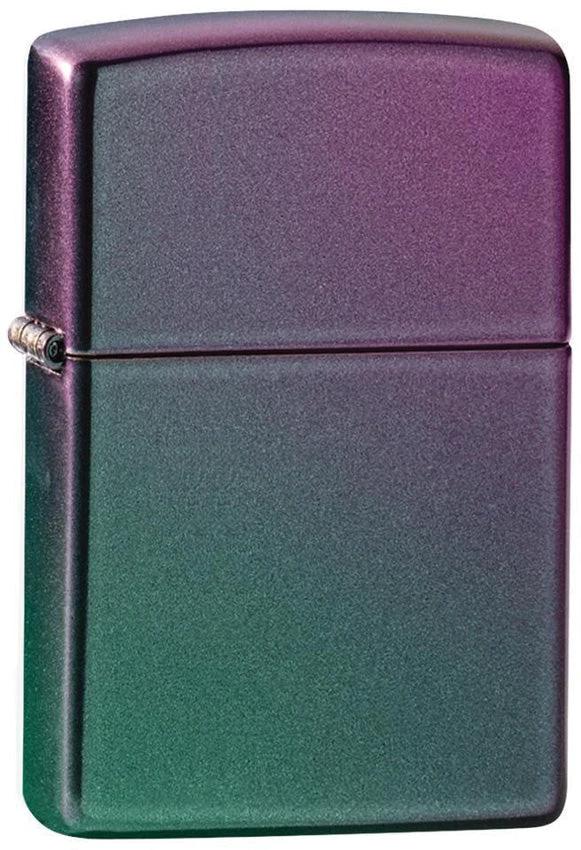 Zippo Classic Iridescent Lighter – Turquoise & Violet Ombre by Zippo
