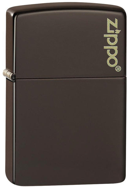 Zippo Classic Brown Logo Lighter – Chestnut Finish
