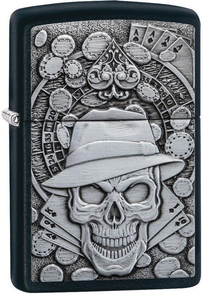 Zippo Gambling Skull Lighter 49183 by Zippo