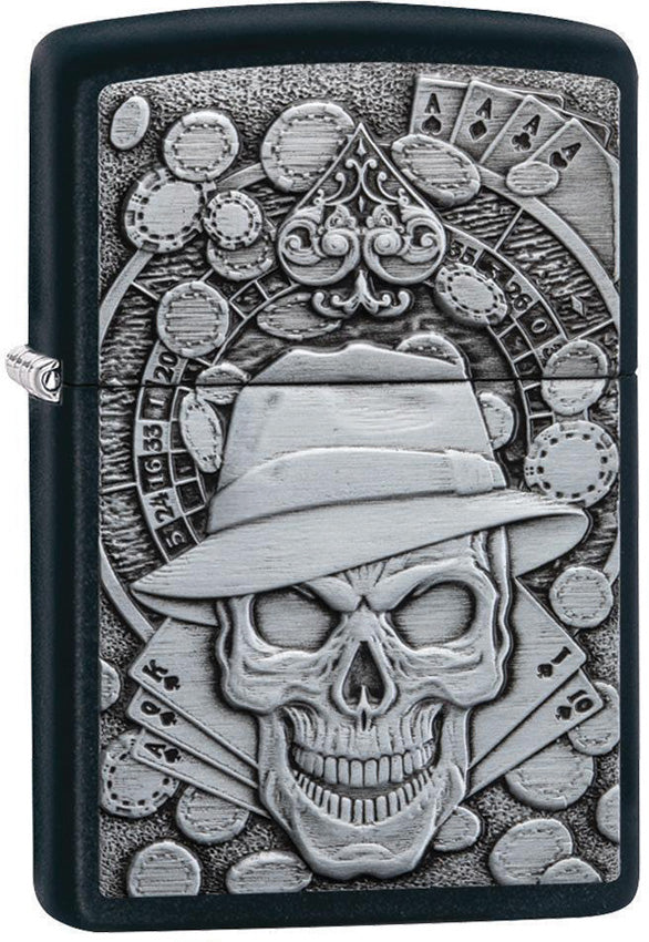 Zippo Gambling Skull Lighter 49183 by Zippo