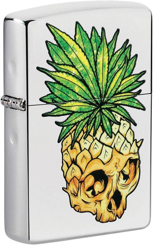 Zippo Leaf Skull Pineapple Lighter 49241 by Zippo