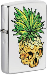 Zippo Leaf Skull Pineapple Lighter 49241 by Zippo