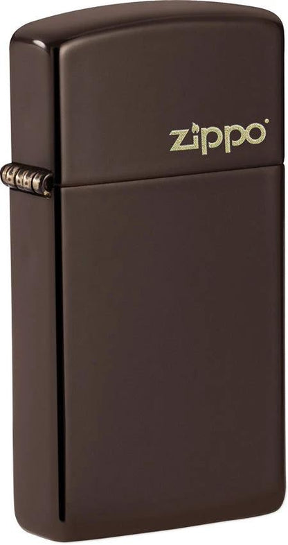 Slim® Brown Zippo Logo Lighter by Zippo