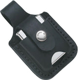 Zippo® Black Leather Lighter Pouch – Thumb Notch by Zippo