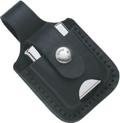 Zippo® Black Leather Lighter Pouch – Thumb Notch by Zippo
