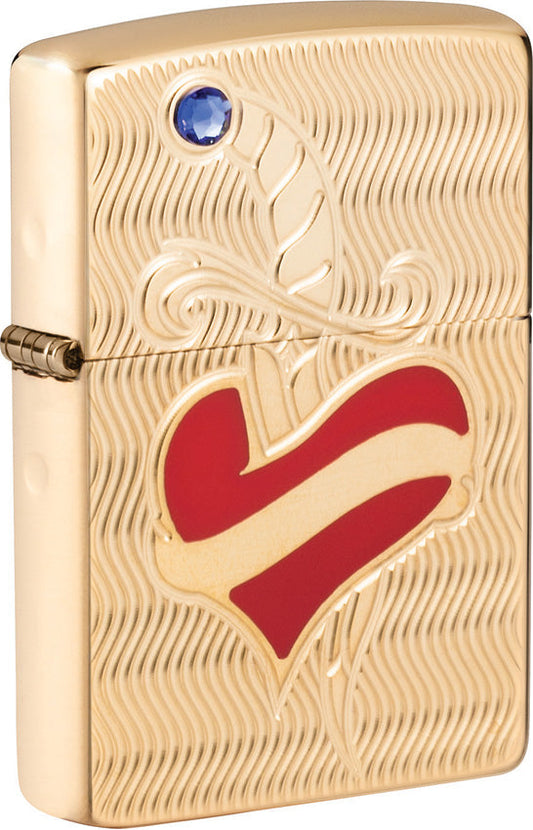 Zippo Heart and Sword Lighter 49303