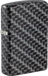Zippo Carbon Fibre Design Lighter – White Matte Finish by Zippo