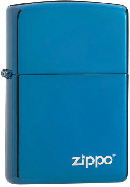 Classic High Polish Blue Zippo Logo Windproof Lighter by Zippo