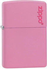 Classic Pink Matte Zippo Logo Windproof Lighter by Zippo