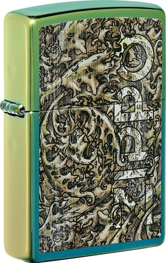 Zippo Logo Design Windproof Lighter – High Polish Teal (Model 49416) by Zippo